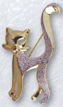 Фаберлик в Ижевске. Брошь - Кошка золото.